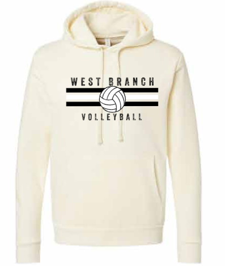 2026 West Branch Volleyball Next Level - Unisex Santa Barbara Hoodie Sweatshirt (Stripes Design)