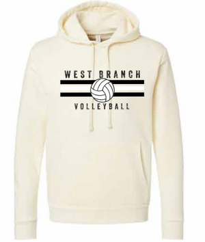 2026 West Branch Volleyball Next Level - Unisex Santa Barbara Hoodie Sweatshirt (Stripes Design)