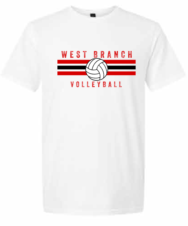 2026 West Branch Volleyball Gildan - Softstyle® T-Shirt (Stripes Design)