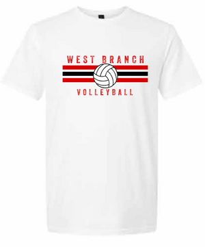 2026 West Branch Volleyball Gildan - Softstyle® T-Shirt (Stripes Design)