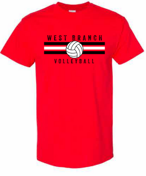 2026 West Branch Volleyball Gildan - Softstyle® T-Shirt (Stripes Design)