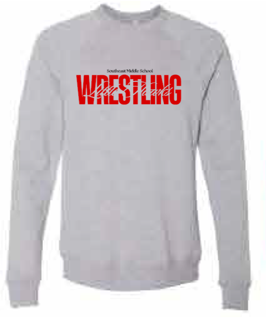 2025 Southeast Wrestling BELLA + CANVAS - Sponge Fleece Raglan Crewneck Sweatshirt (Wrestling Design)