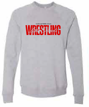 2025 Southeast Wrestling BELLA + CANVAS - Sponge Fleece Raglan Crewneck Sweatshirt (Wrestling Design)