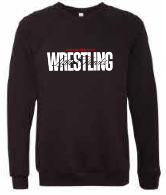 2025 Southeast Wrestling BELLA + CANVAS - Sponge Fleece Raglan Crewneck Sweatshirt (Wrestling Design)